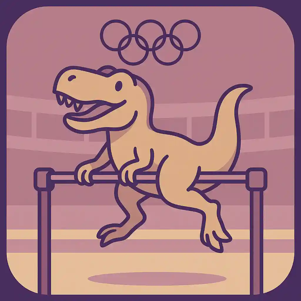 Chrome Dino Olympic Gymnastics Theme