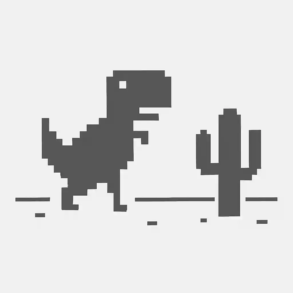 Original Chrome Dino T-Rex Runner Theme